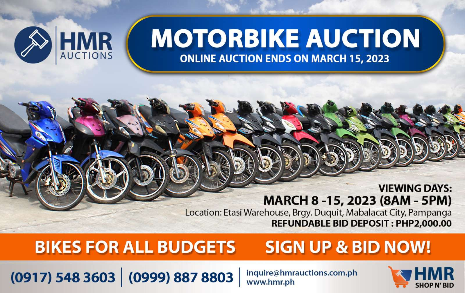 Auction DAU1656 Motorcycle Auction HMR Shop N' Bid