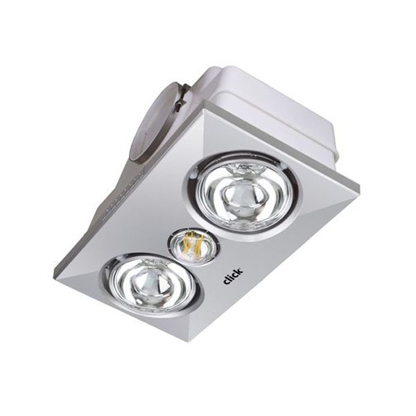 CLICK CK2W 3 in 1 Heater Exhaust Fan with LED – White | HMR Shop N' Bid