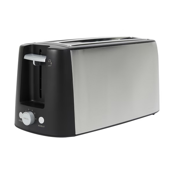 Smith & Nobel Stainless Steel Long 4 Slice Toaster With Anti-Jam