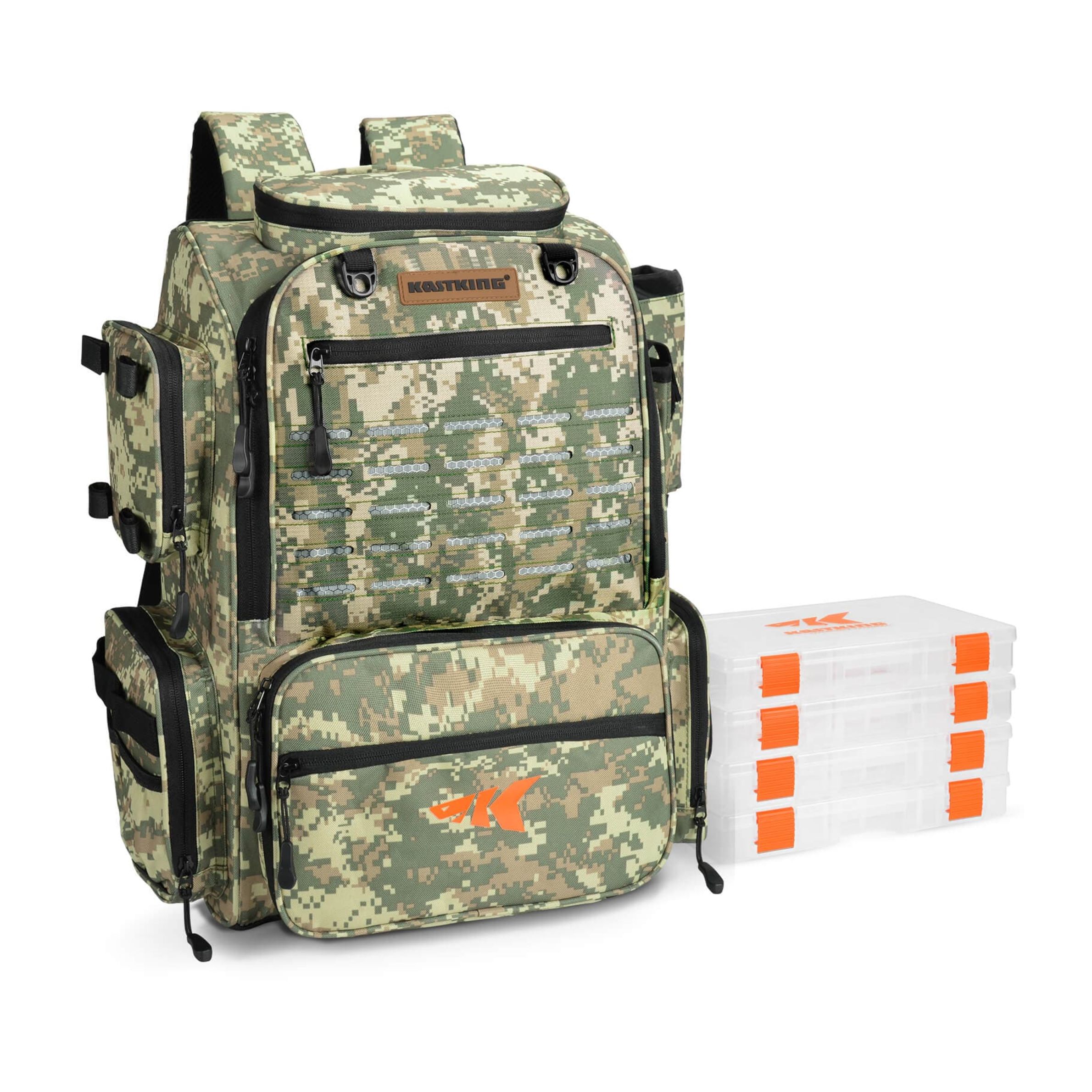 KastKing Fishing Tackle Backpack with 4 Tackle Box