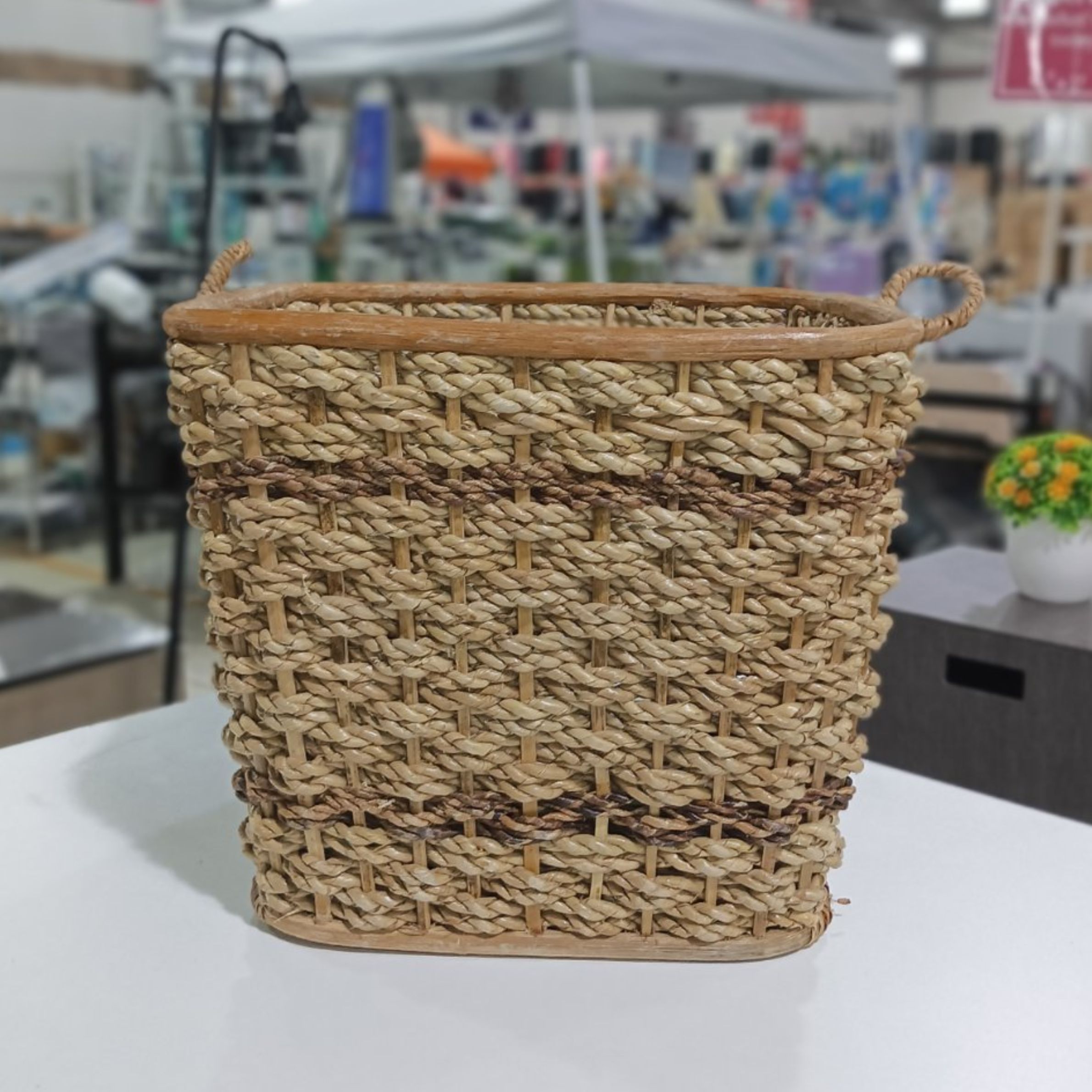 Square Woven Basket | HMR Shop N' Bid